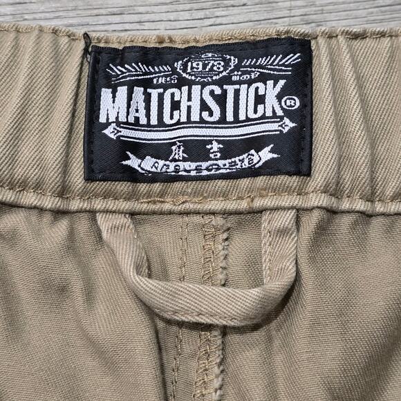 Matchstick Khaki Elastic Waist Drawstring Jogger Pants - Picture 3 of 7